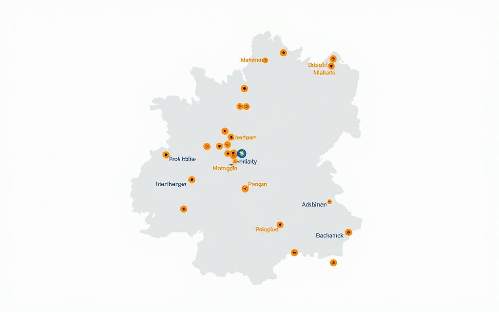 Carte des parcs d'activités économiques en Province de Namur